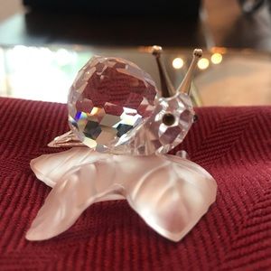Swarovski crystal snail